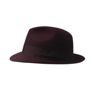 Wine felt hat by Antica Cappelleria Troncarelli