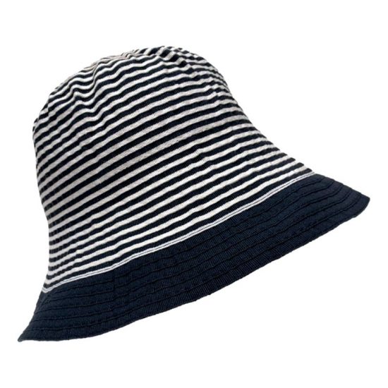 Antica Cappelleria Troncarelli Roma - Cappello Cloche a righe by Grevi