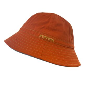 Cappelli Troncarelli Roma - Cappello Bucket Orange Vintage-Distressed by Stetson-laterale