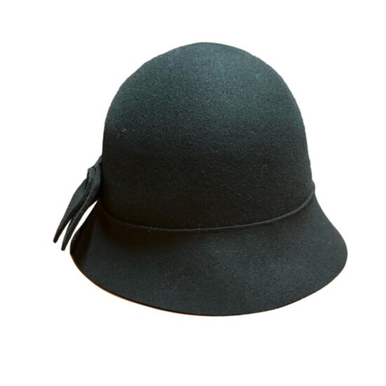 Cappelli Troncarelli Roma – Cappello Cloche Lana by Seeberger-front.nero