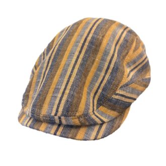Cappelli Troncarelli Roma - Coppola Driver Cap Linen Stripe by Stetson-frontale