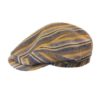 Cappelli Troncarelli Roma - Coppola Driver Cap Linen Stripe by Stetson-laterale
