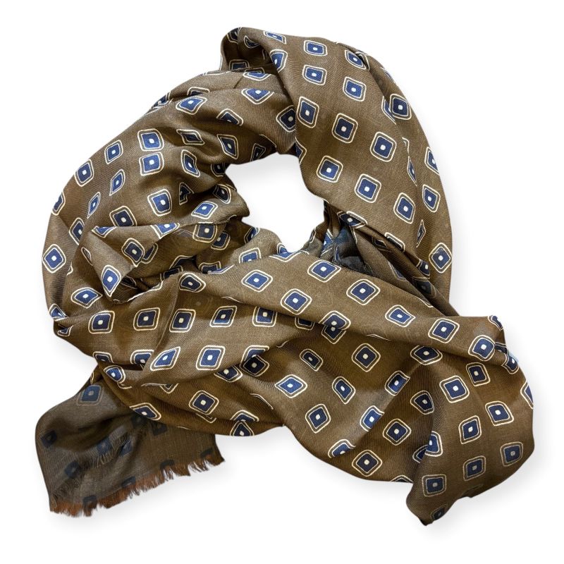 Sciarpa Rotonda A Loop Con Teschi E Stelle - Foulard Anello Con Motivo Pace, Viscosa Multicolore